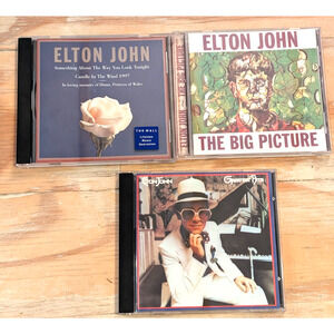 Elton John Cd Lot of 3 Candle In The Wind 1997, Greatest Hits & The Big Picture